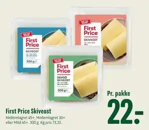 Min Købmand First Price Skiveost tilbud