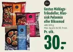 Min Købmand Gestus Middagsfrikadeller, Klassisk Pølsemix eller Biksemad tilbud