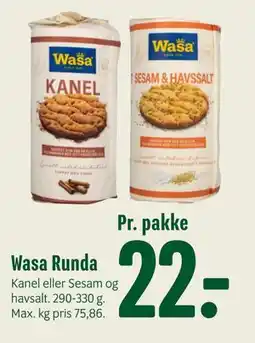 Min Købmand Wasa Runda tilbud