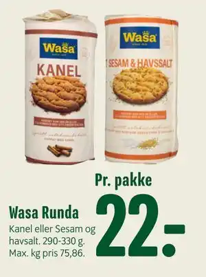 Min Købmand Wasa Runda tilbud