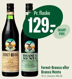 Min Købmand Fernet-Branca eller Branca Menta tilbud
