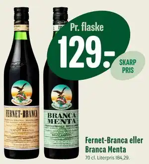 Min Købmand Fernet-Branca eller Branca Menta tilbud