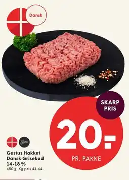 SPAR Gestus Hakket Dansk Grisekød 14-18 % tilbud
