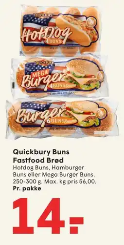 SPAR Quickbury Buns Fastfood Brød tilbud