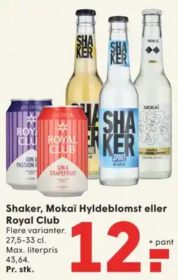 SPAR Shaker, Mokaï Hyldeblomst eller Royal Club tilbud