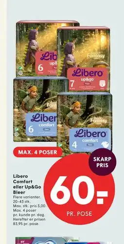 SPAR Libero Comfort eller Up&Go Bleer tilbud