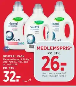 MENY NEUTRAL VASK tilbud