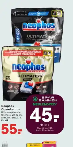 SPAR Neophos Opvasketabs tilbud