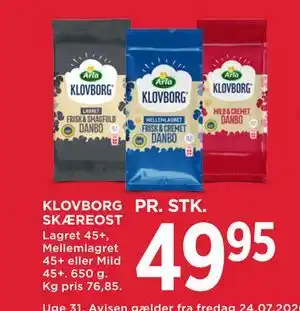MENY KLOVBORG SKÆREOST tilbud