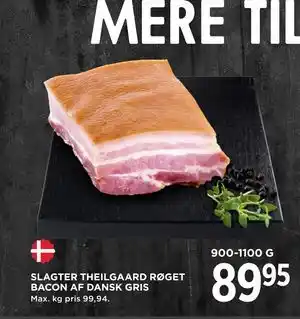 MENY SLAGTER THEILGAARD RØGET BACON AF DANSK GRIS tilbud
