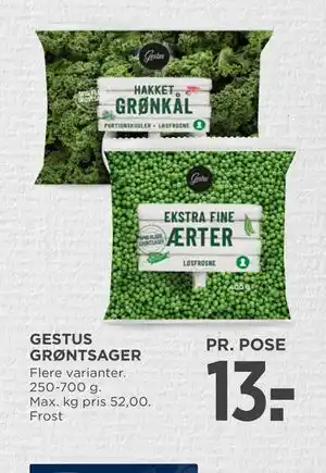 MENY GESTUS GRØNTSAGER tilbud