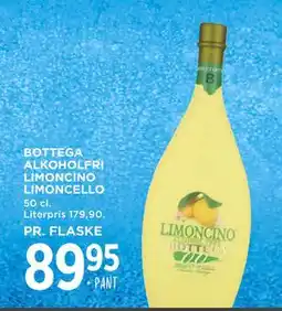 MENY BOTTEGA ALKOHOLFRI LIMONCINO LIMONCELLO tilbud