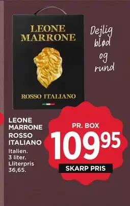 MENY LEONE MARRONE ROSSO ITALIANO tilbud