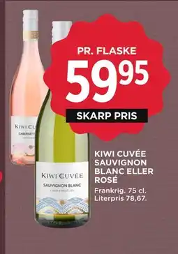MENY KIWI CUVÉE SAUVIGNON BLANC ELLER ROSÉ tilbud