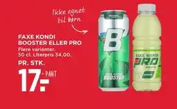 MENY FAXE KONDI BOOSTER ELLER PRO tilbud
