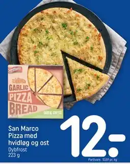REMA 1000 San Marco Pizza med hvidløg og ost tilbud