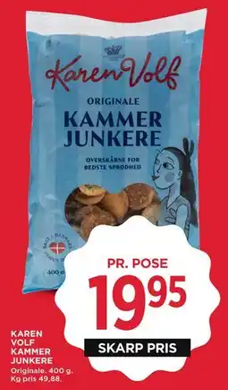 MENY KAREN VOLF KAMMER JUNKERE tilbud