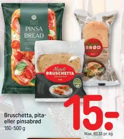 REMA 1000 Bruschetta, pita- eller pinsabrød tilbud