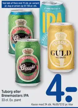 REMA 1000 Tuborg eller Brewmasters IPA tilbud