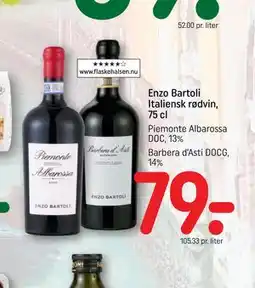 REMA 1000 Enzo Bartoli Italiensk rødvin, 75 cl tilbud