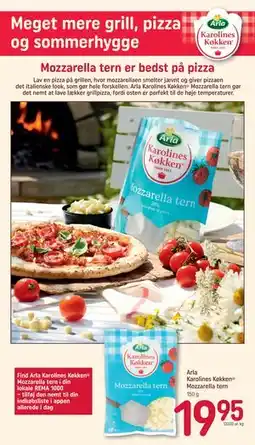 REMA 1000 Arla Karolines Køkken Mozzarella tern tilbud