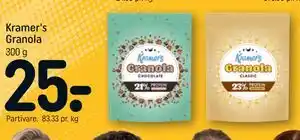 REMA 1000 Kramer's Granola tilbud