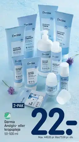 REMA 1000 Derma Ansigts- eller kropspleje tilbud