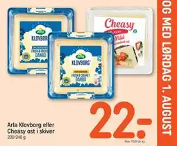 REMA 1000 Arla Klovborg eller Cheasy ost i skiver tilbud