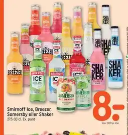 REMA 1000 Smirnoff Ice, Breezer, Somersby eller Shaker tilbud