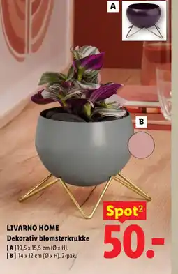 Lidl LIVARNO HOME Dekorativ blomsterkrukke tilbud