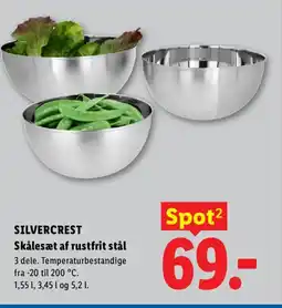 Lidl SILVERCREST Skålesæt af rustfrit stål tilbud