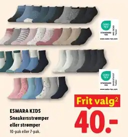 Lidl ESMARA KIDS Sneakersstrømper eller strømper tilbud