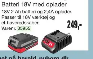 Harald Nyborg Batteri 18V med oplader tilbud