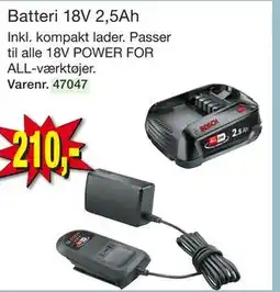 Harald Nyborg Batteri 18V 2,5Ah tilbud