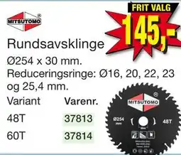 Harald Nyborg MITSUTOMO Rundsavsklinge tilbud