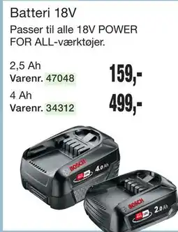 Harald Nyborg Batteri 18V tilbud