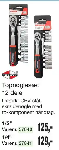 Harald Nyborg Topnøglesæt 12 dele tilbud
