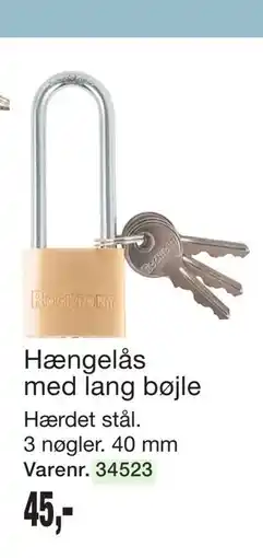 Harald Nyborg Hængelås med lang bøjle tilbud
