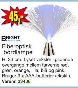 Harald Nyborg Fiberoptisk bordlampe tilbud