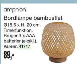 Harald Nyborg amphion Bordlampe bambusflet tilbud