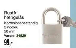 Harald Nyborg Rustfri hængelås tilbud
