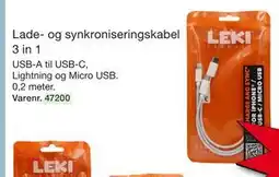 Harald Nyborg Lade- og synkroniseringskabel 3 in 1 tilbud