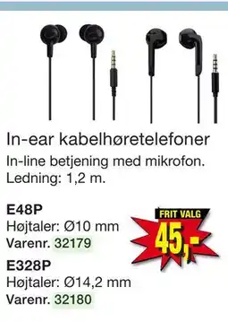 Harald Nyborg In-ear kabelhøretelefoner tilbud