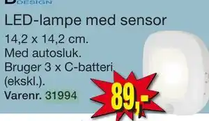 Harald Nyborg LED-lampe med sensor tilbud