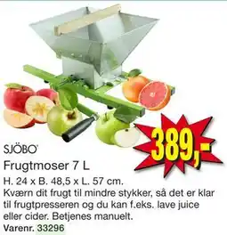 Harald Nyborg SJÖBO Frugtmoser 7 L tilbud