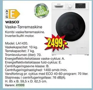 Harald Nyborg wasco Vaske-Tørremaskine tilbud