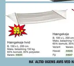 Harald Nyborg Hængekøje hvid tilbud