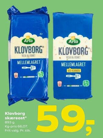 Coop 365 Klovborg skæreost tilbud
