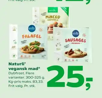 Coop 365 Naturli' vegansk mad tilbud