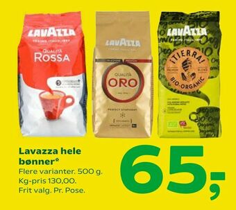 Coop 365 Lavazza hele bønner tilbud